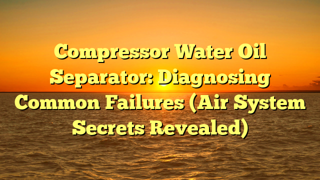 Compressor Water Oil Separator: Diagnosing Common Failures (Air System Secrets Revealed)