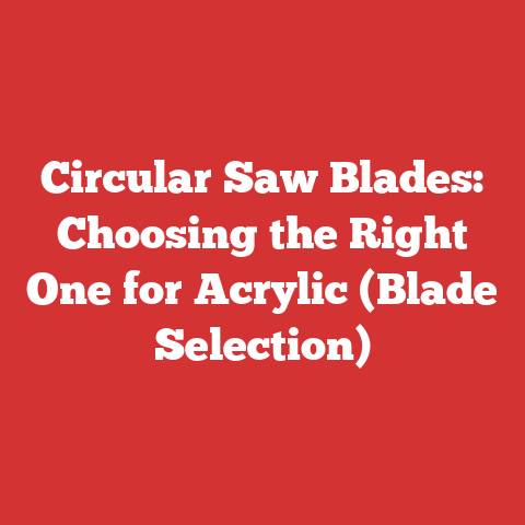 Circular Saw Blades: Choosing the Right One for Acrylic (Blade Selection)