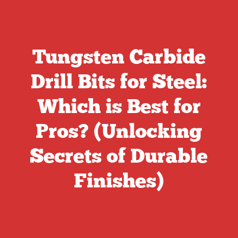 Tungsten Carbide Drill Bits for Steel: Which is Best for Pros? (Unlocking Secrets of Durable Finishes)
