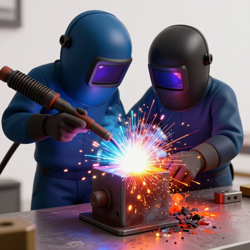 A striking comparison between a clean weld bead and a chaotic one, showcasing welding techniques.