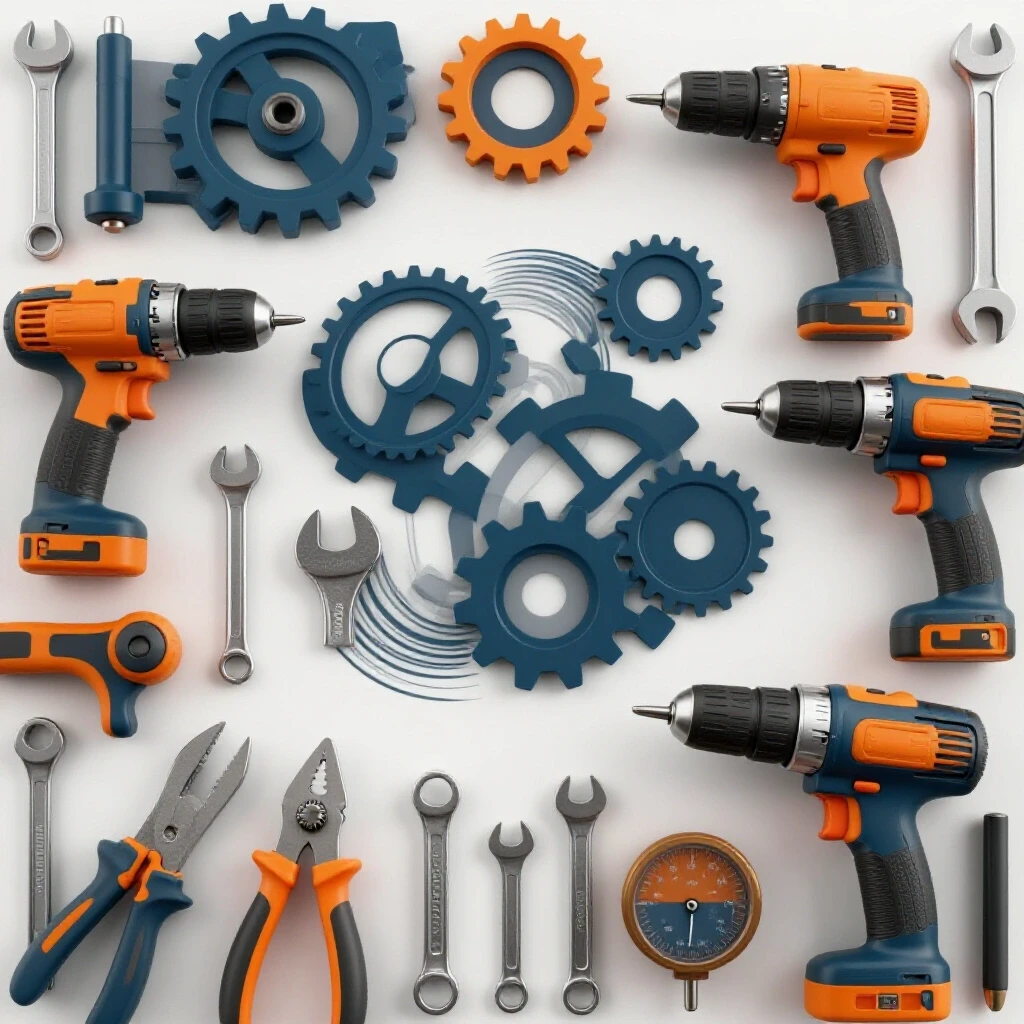 An organized workshop showcasing vibrant tools, emphasizing workflow efficiency and productivity.