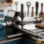 A well-worn metalworking tool prominently displayed in a bright setting, highlighting craftsmanship and tool quality.