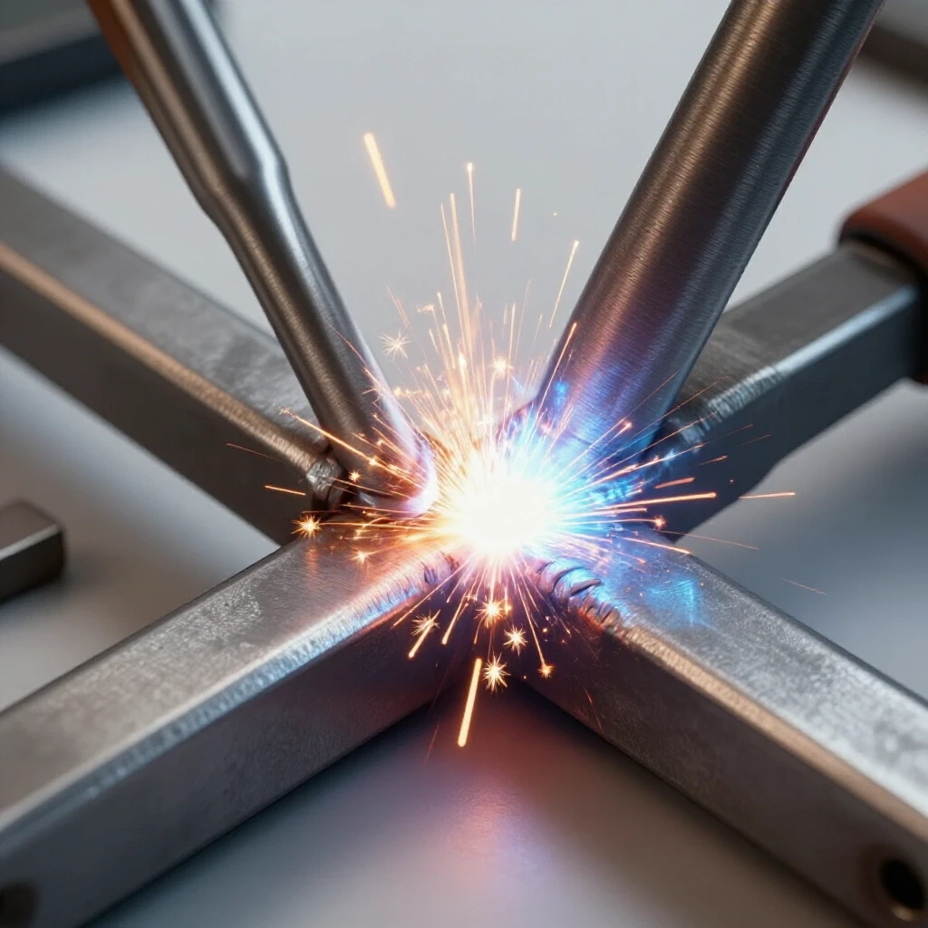 A vivid illustration showcasing a clean mild steel weld contrasting with a spattered weld, highlighting effective MIG welding techniques.