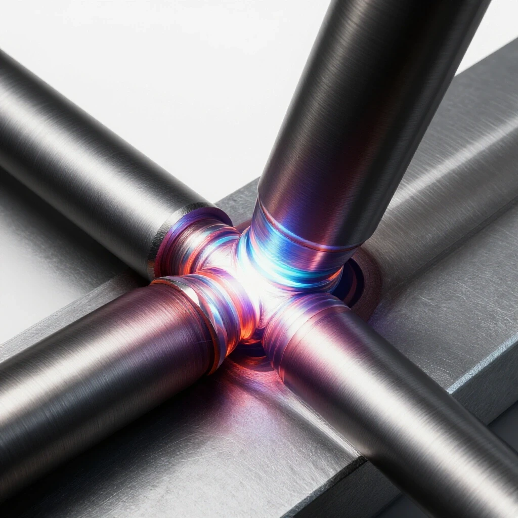 Close-up of a strong weld joint next to a poorly executed weld, showcasing structural welding quality differences.