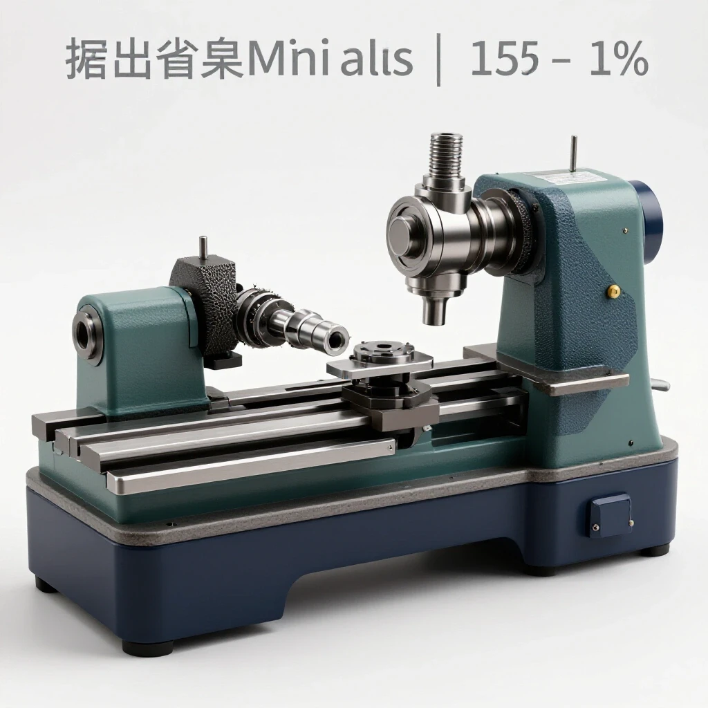 Side-by-side comparison of a mini lathe and a full-size metal lathe, highlighting their scale and details.